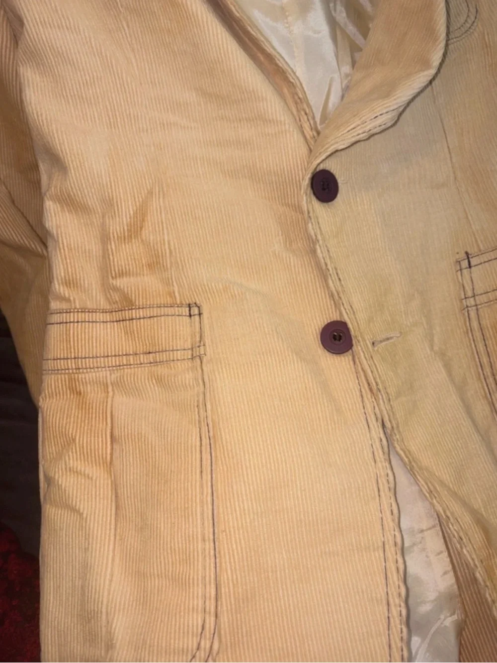 Men's vintage Beige Corduroy Blazer Jacket
